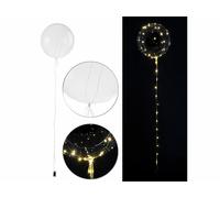 Infactory Ballon transparent Ø env. 20 cm avec guirlande à 40 LED - Blanc chaud