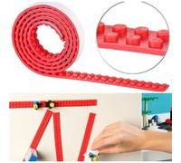 Infactory Bande adhésive 1 m pour briques de construction - Rouge