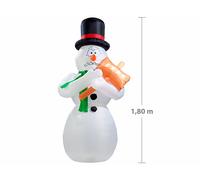 Infactory Bonhomme de neige animé grelottant 1,80 m autogonflant