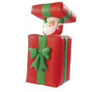 Infactory Cadeau autogonflant avec Père Noël animé, 150 cm