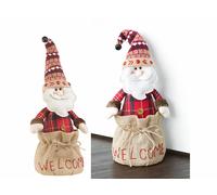 Père Noël cale-porte décoratif "Welcome" 1,5 kg G