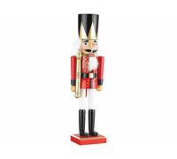Infactory Casse-noisette décoratif "Soldat" en bois 35 cm