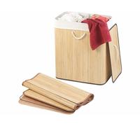 Infactory Corbeille à linge en bambou naturel de 100 L