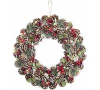 Infactory : Couronne de Noël lumineuse - Ø 44 cm - Reflets rouges G