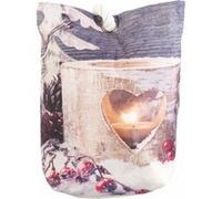 Infactory : Coussin bloque porte à LED motif de bougie chauffe-plat - 20 x 14 cm