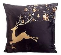 infactory Coussin Lumineux décoratif Renne 45 x 45 cm