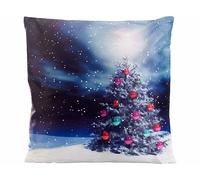 Infactory Coussin lumineux décoratif "Sapin de Noël" 40 x 40 cm