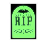 Infactory Décoration de fenêtre phosphorescente ''Pierre Tombale''