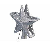 Infactory Étoile pour pointe de sapin de Noël avec projecteur LED - coloris argenté