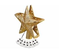 Infactory Étoile pour sapin de Noël avec projecteur LED - coloris doré