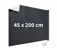 Infactory Film adhésif tableau noir 45 x 200 cm avec 5 craies colorées