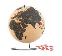 Infactory Globe en liège rotatif avec 15 épingles de marquage, Ø 25 cm