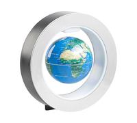 Infactory Globe terrestre 10 cm en lévitation avec anneau magnétique à éclairage LED multicolore