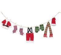 infactory Guirlande décorative Corde à Linge du Père Noël 140 cm