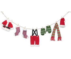 Infactory Guirlande décorative "corde à linge du Père Noël" 140 cm
