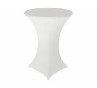 Infactory Housse extensible pour table haute mange-debout - coloris blanc