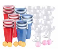 Infactory Jeux à boire: prosecco et bière-pong, 60 gobelets et 12 coupes