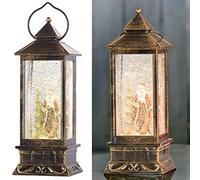 Lanterne décorative - Noname - Père Noël - LED blanc chaud - Flocons scintillants - Intérieur