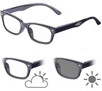 Lunettes de lecture - INFACTORY - Verres à teinte variable - Protection UV 400 - Cerclée - Noir
