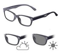 Infactory : Lunettes de lecture avec verres à teinte variable et protection UV 400, +2.5 dpt noir