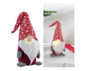 Infactory Lutin décoratif avec nez lumineux - coloris rouge