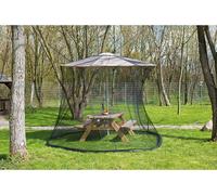 Infactory Moustiquaire cylindrique pour parasol en maille 220 - 330 x 250 cm