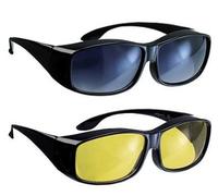 Pack lunettes de conduite - INFACTORY - Day Vision & Night Vision - Anti-reflet - Verres jaunes - Protection UV