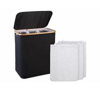Infactory Panier à linge 150 L avec 3 compartiments