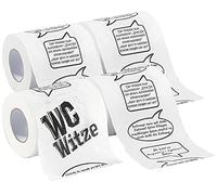 infactory Papier Toilette blagues: Lot de 4 papiers Toilette blagues, 2 Plis (Papier Toilette imprimé, drôle Papier Toilette, Emballage Cadeau)