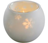 infactory Photophore Double paroi Cristal de Neige