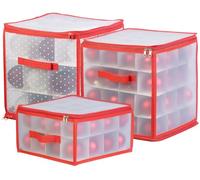 Infactory 3 boîtes de rangement pour boules de Noël