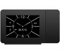 infactory Réveil à Projection Radio-piloté avec Double réveil et Thermo-hygro...