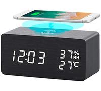 infactory Réveil LED avec Chargeur Compatible Qi