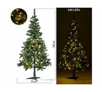 Infactory Sapin de Noël artificiel 180 cm avec 240 LED