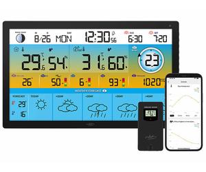 Infactory Station météo connectée FWS-910 avec écran 15,6’’ et capteur extérieur