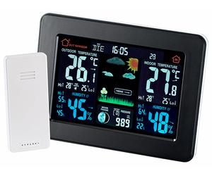 Infactory Station météo radiopilotée avec capteur extérieur et écran LED couleur