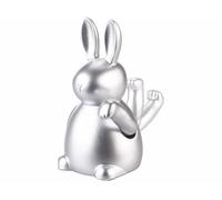Infactory Statue de lapin animée à pile - coloris argent