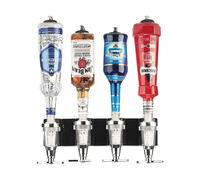 Infactory Support mural pour 4 bouteilles alignées avec doseur