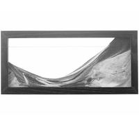 infactory – Tableau de sable noir et blanc 35 x 16 cm avec cadre en bois