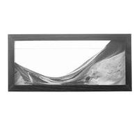 Infactory : Tableau de sable noir et blanc 35 x 16 cm avec cadre en bois G