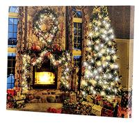 infactory Tableau Lumineux à LED lumière vacillante Magie de Noël 40 x 30 cm