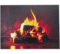 Infactory Tableau lumineux effet flamme "Feu de cheminée"