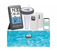 Infactory Thermomètre de piscine connecté station météo PT-410 avec 2 capteurs extérieur