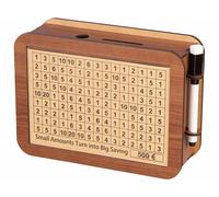 Infactory Tirelire à cocher en bois