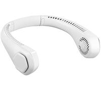 infactory Ventilateur de cou portable double avec batterie et bandoulière - 3 niveaux - 2400 mAh