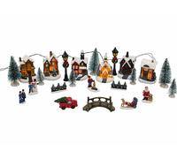Village de Noël lumineux à piles 25 pièces [infactory]