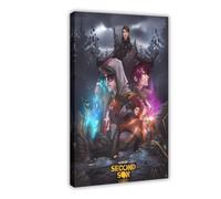 Infamous Second Son Game Poster (2) sur toile pour décoration de chambre à coucher, bureau, chambre, cadeau 40 x 60 cm