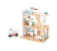 Infanity Hôpital de jouet 3 étages avec chirophane ambulance et hélicoptère Jeu éducatif