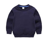 Infant Baby Boys Girls Solid Fashion Loose Warm Tops Sweatshirt Clothes, bleu foncé, 4-5 ans