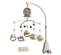 Infant Bedside Music Toy With Light Show Auto Rotating Mobile Built In Lullabies Wireless Remote For Newborns Baby Musical Mobile